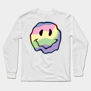 Colorful melting smiley face Long Sleeve T-Shirt